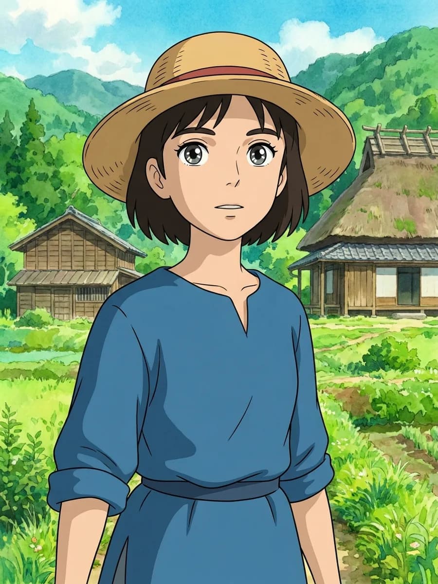 Japanese anime illustration style, crisp clean cel-shading, large sparkly expres