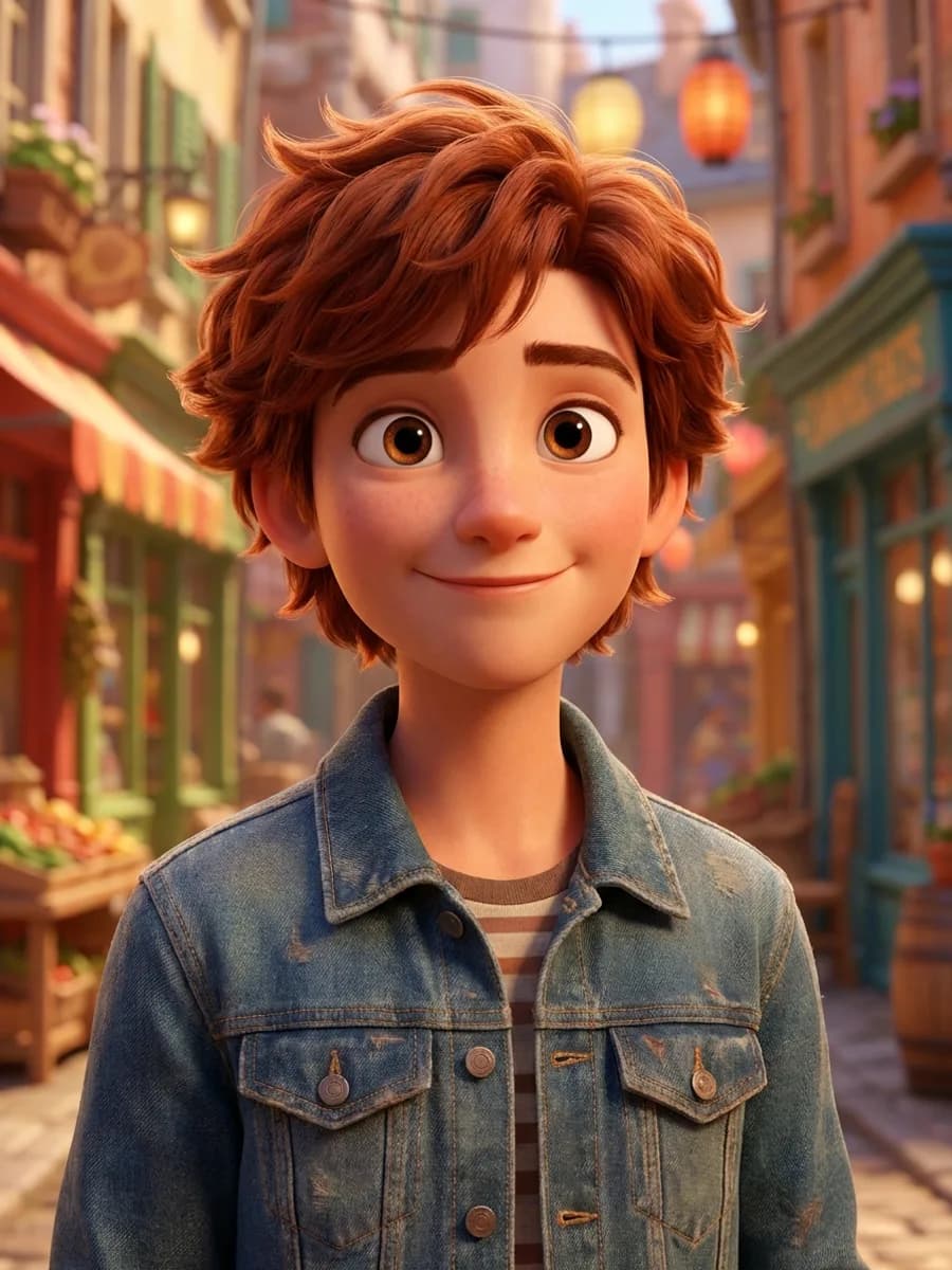 3D animated cartoon movie character, Pixar DreamWorks animation studio style, sm