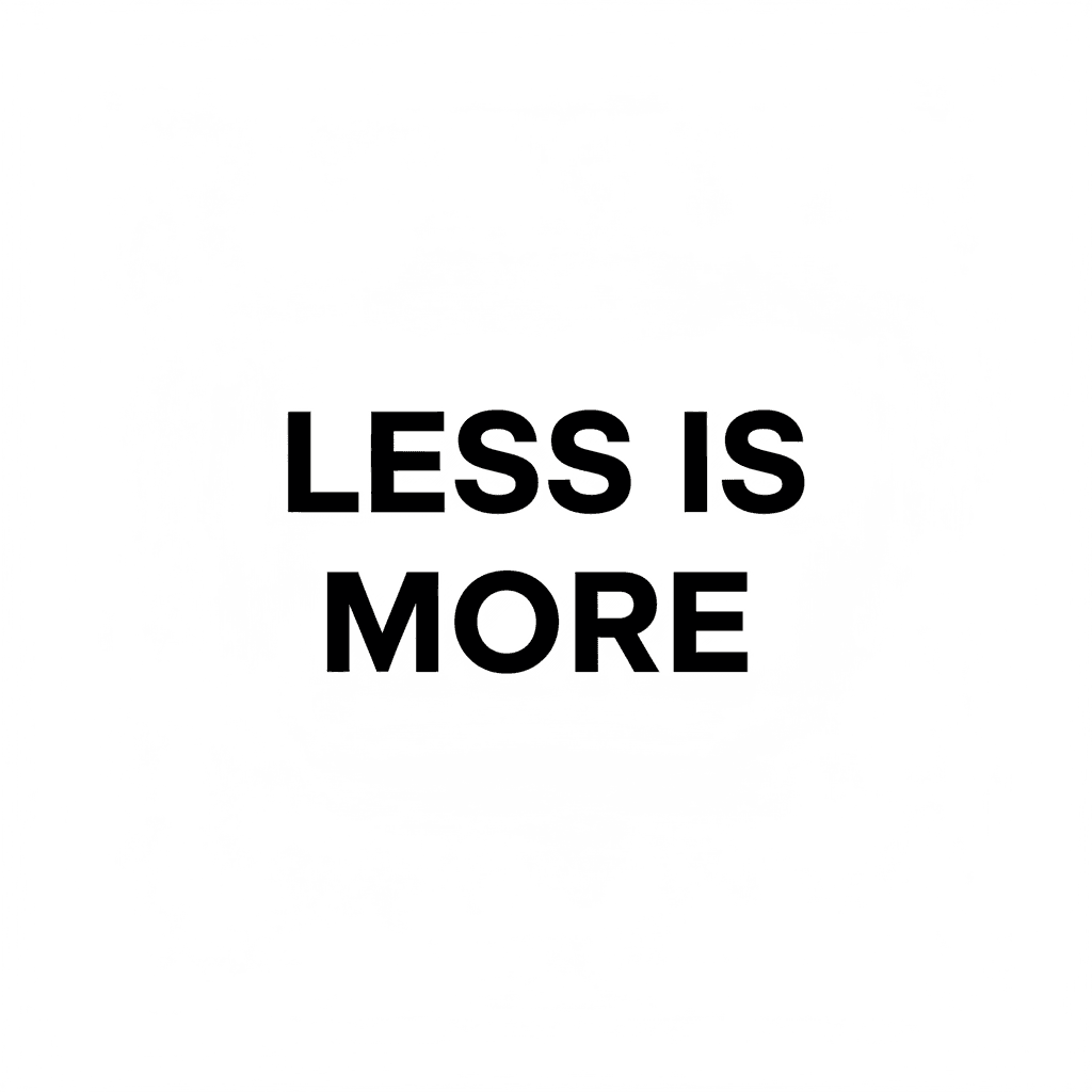 Постер «Less is More» — типографика, автор Иван Зайцев